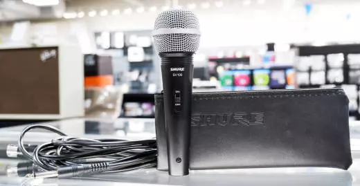 Shure - SV100-WA Handheld Dynamic Cardioid Microphone with On-Off Switch and Accessories